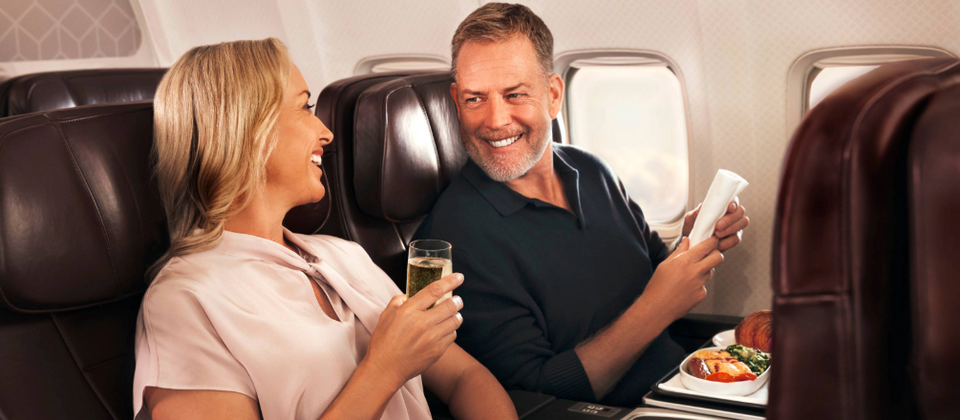 Qantas food and drink service