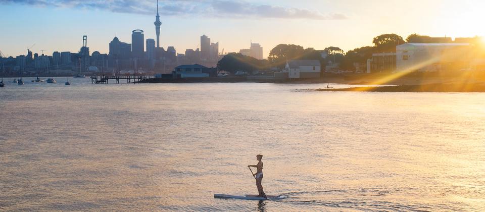 Paddle Boarder, Auckland Harbour