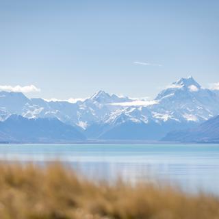 View of Aoraki Mt Cook in Canterbury 