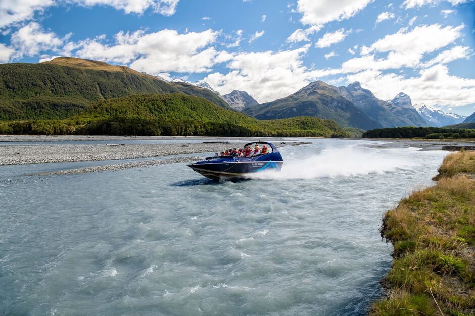 Jet boating in Glenorchy, Queenstown 