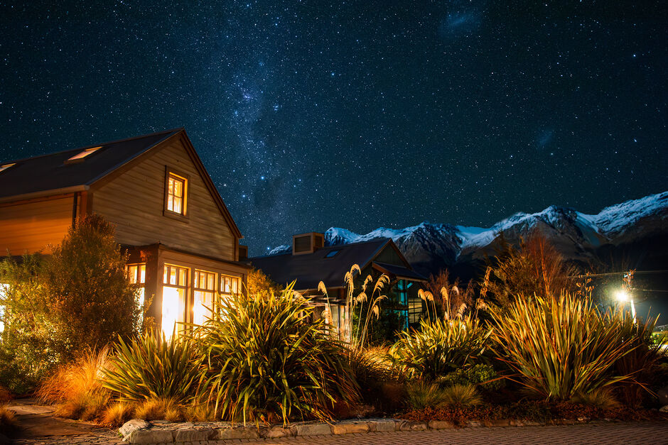 Stars shine brightly above The Headwaters Eco Lodge
