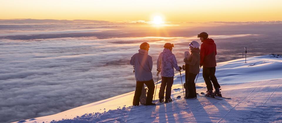 Skiing Mt Hutt Canterbury