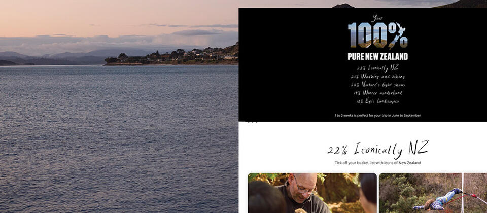 Plan your client's 100% Pure New Zealand