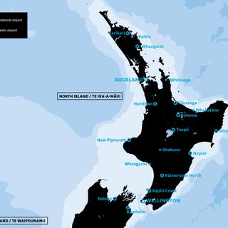 Map of New Zealand (English)