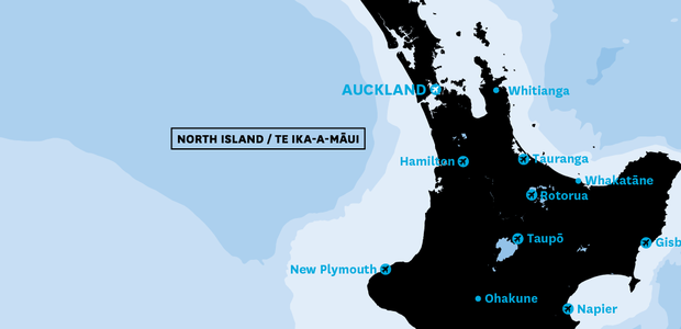 Map of New Zealand (English)