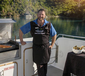 Good morning world! Meet Ryan from Marlborough Tour Company in the Marlborough Sounds. On Seafood Odyssea your clients can enjoy cruising through the Marlborough Sounds as they feast on fresh Regal salmon, Cloudy Bay clams and Greenshell mussels straight 